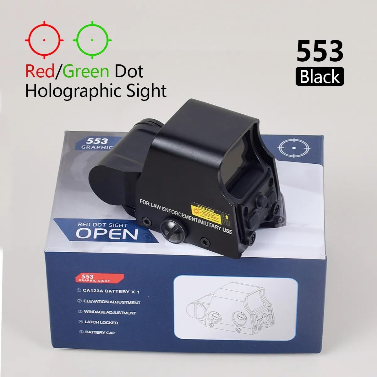 Amazon.com: 553 Holographic Sight,Red Dot Sight for Metal Green
